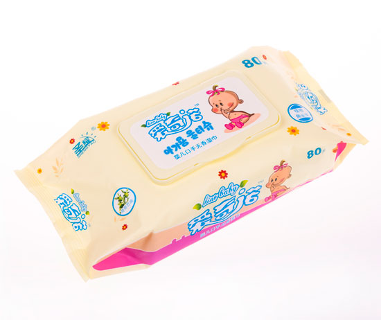 愛(ài)奇諾荷荷巴油嬰兒口手無(wú)香80片枕式加蓋(黃)