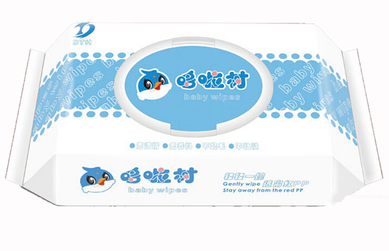 哆啦樹衛(wèi)生潔膚柔濕巾80片含蓋藍色