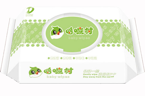 哆啦樹(shù)衛(wèi)生潔膚柔濕巾80片含蓋綠色