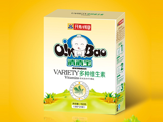 開(kāi)心利康多種維生素清清寶盒裝