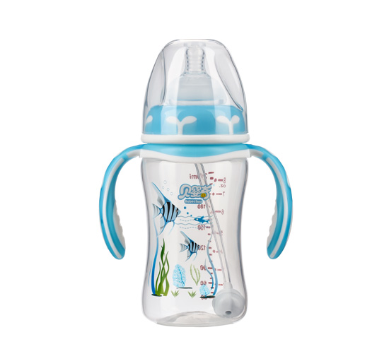 貝嬰奇240ml雙色寬口弧形pp奶瓶