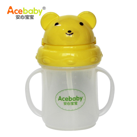 安心寶寶200ml廣口熊仔學飲杯黃蓋