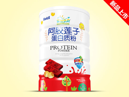 金頂貝貝蛋白質粉500g鐵聽-阿膠蓮子