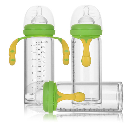 愛弗圖西240ML雙層玻璃保溫隔熱奶瓶