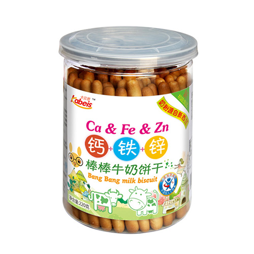 200克卡貝思鈣+鐵+鋅棒棒牛奶餅干