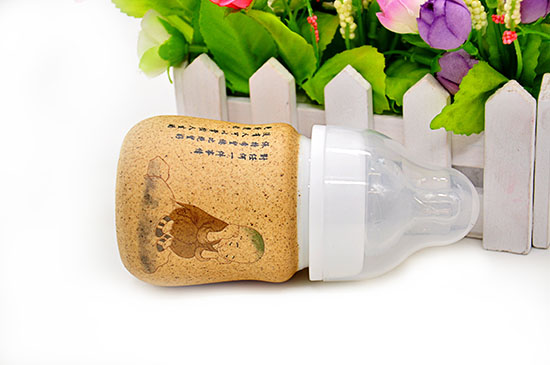 貝斯比青花瓷弧形寬口自動奶瓶砂瓷