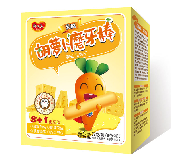 嬰兒樂(lè)乳酪胡蘿卜磨牙棒