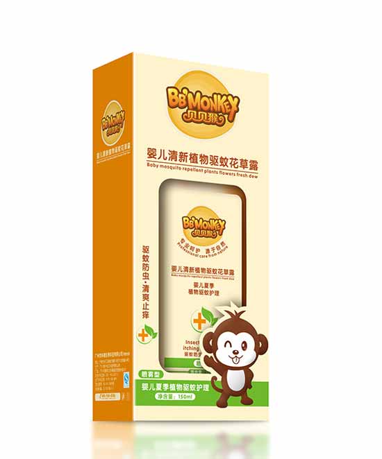 貝貝猴嬰兒清新植物驅(qū)蚊花草露
