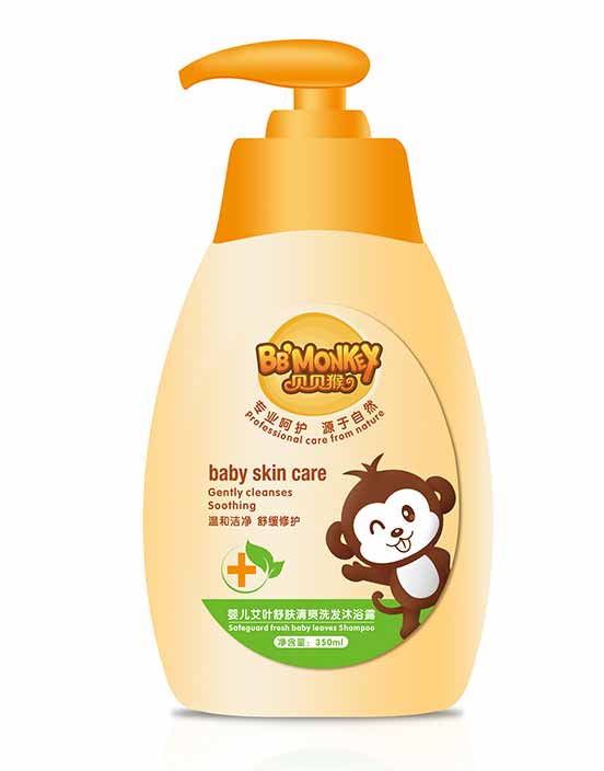 貝貝猴嬰兒艾葉舒服清爽洗發(fā)沐浴露