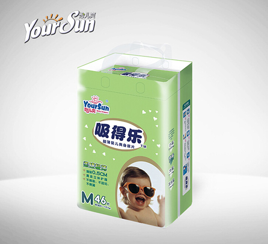 怡兒爽吸得樂(lè)超薄爽身嬰兒紙尿片M46片