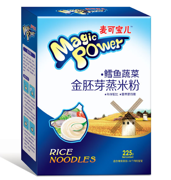 麥可寶兒鱈魚蔬菜金胚芽蒸米粉盒裝