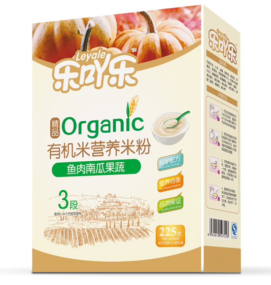 樂(lè)吖樂(lè)魚(yú)肉南瓜果蔬3段225g盒裝