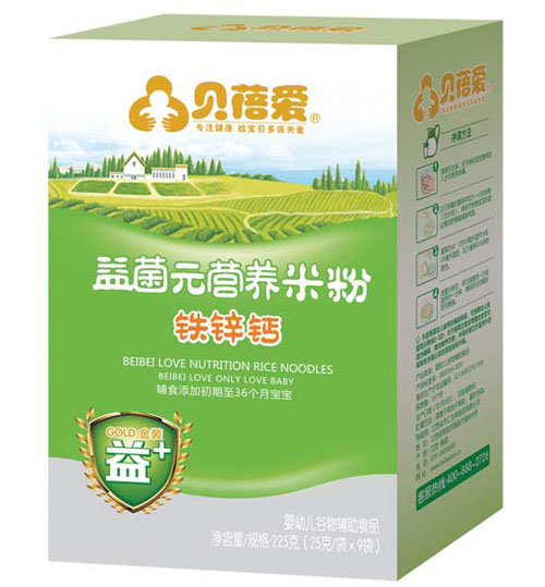 貝蓓愛益菌元鐵鋅鈣米粉盒裝