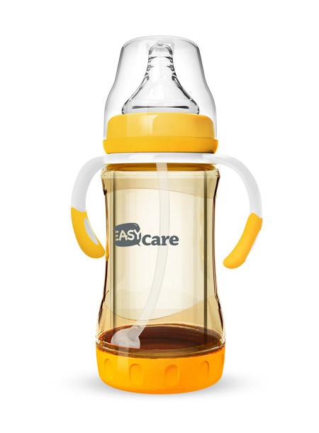 伊斯卡爾160mlPPSU安全玻璃自動奶瓶(橙)