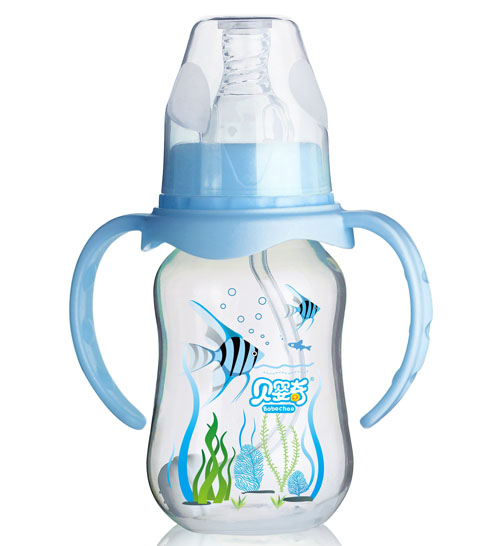 貝嬰奇120ml標口圓弧奶瓶藍色