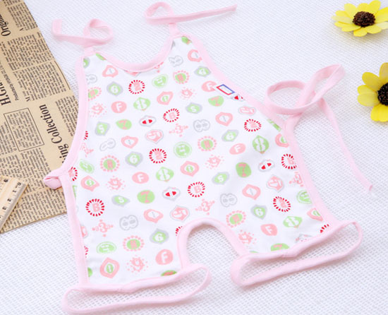 金色小魚單面竹纖維數(shù)字連腳肚兜