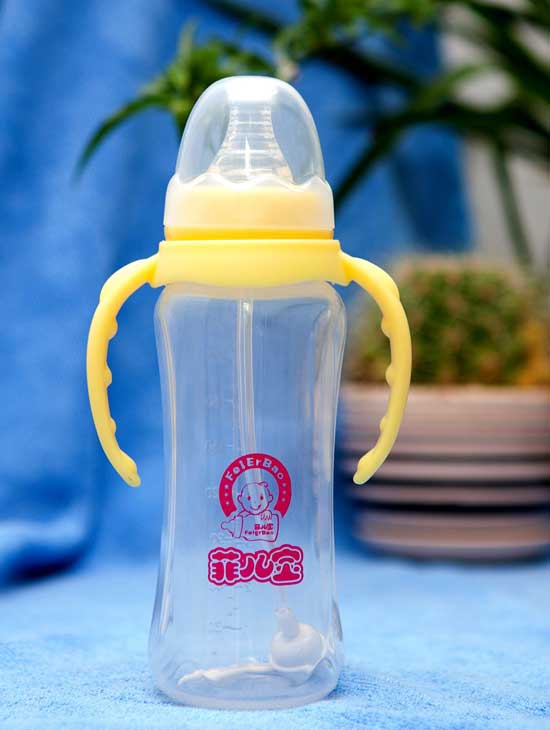 菲兒寶240毫升PP全自動標(biāo)口奶瓶(黃)