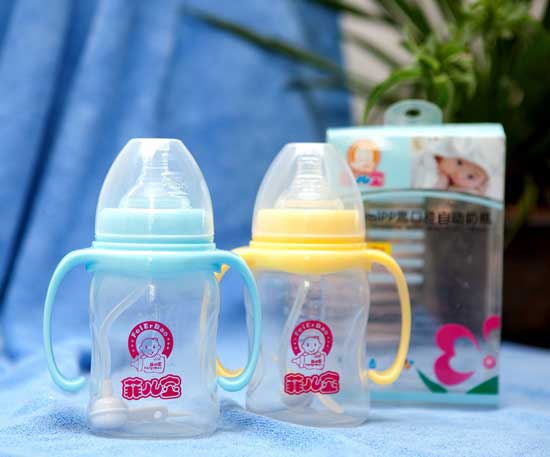 菲兒寶210MLPP全自動寬口奶瓶(黃藍)