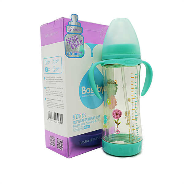 貝斯比寬口徑弧形防爆兩用奶瓶