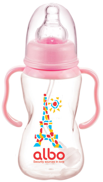 愛樂寶150ml標(biāo)口PP自動奶瓶粉紅