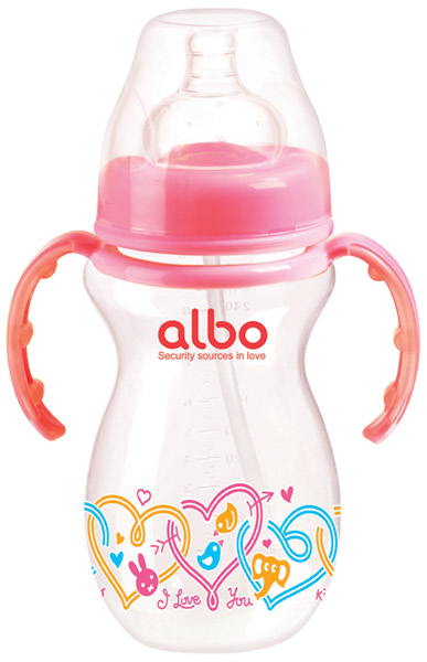 愛樂寶270mlPP葫蘆奶瓶水杯組合裝紅