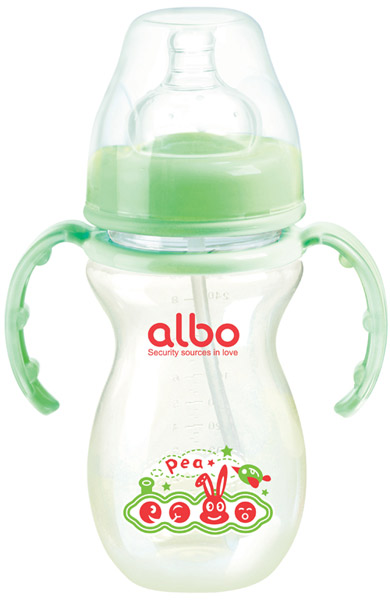 愛樂寶270mlPP葫蘆奶瓶水杯組合裝綠