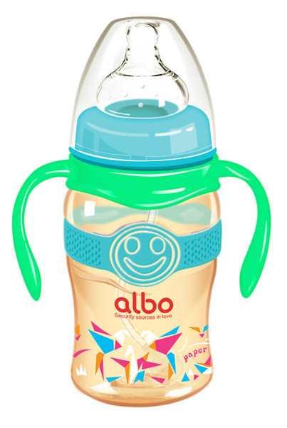 愛樂寶220mlPPSU寬口感溫自動(dòng)奶瓶綠色