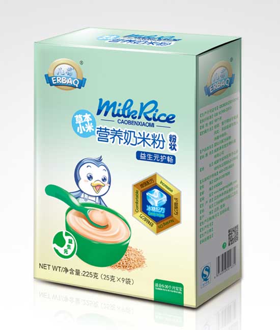 兒葆益生元護暢草本小米營養(yǎng)奶米粉盒裝