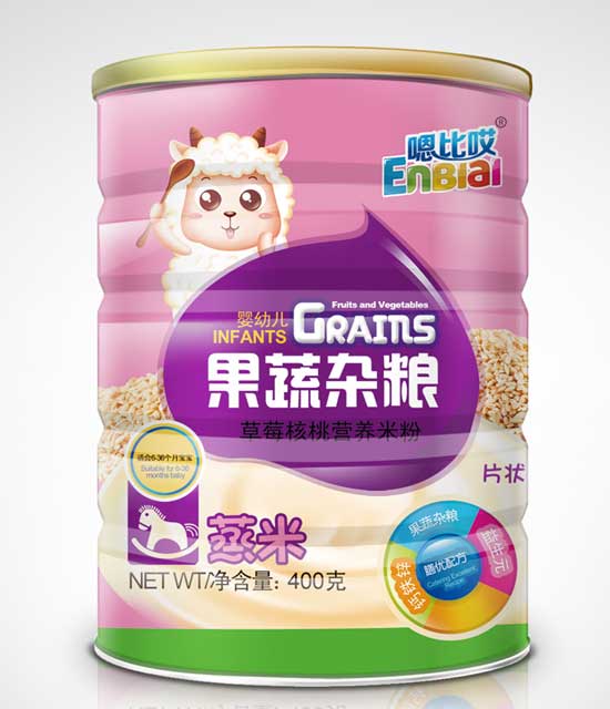 嗯比哎果蔬雜糧草莓核桃營養(yǎng)米粉