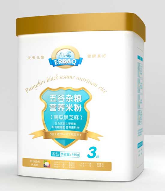 兒葆南瓜黑芝麻3段五谷雜糧營養(yǎng)米粉聽裝