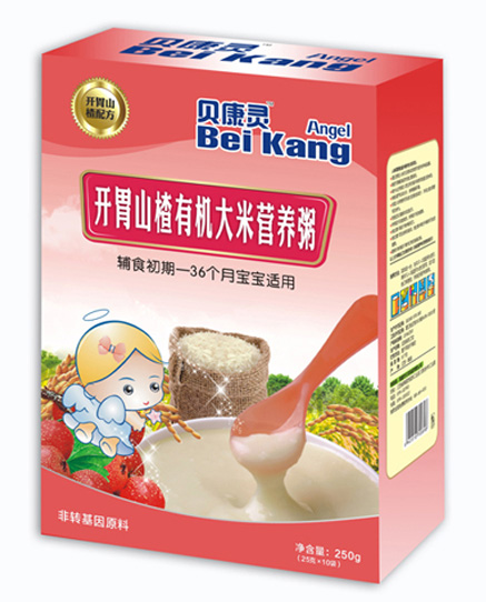 貝康靈開(kāi)胃山楂有機(jī)大米營(yíng)養(yǎng)粥(盒裝)