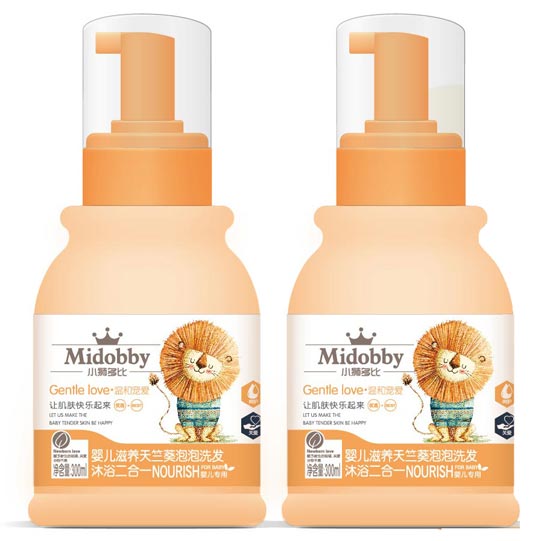 小獅多比嬰兒滋養(yǎng)天蘭葵泡泡洗發(fā)沐浴二合一300ML