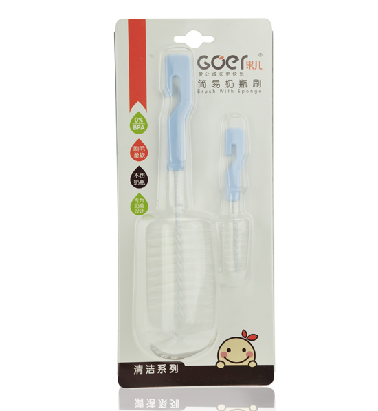 果兒簡易型奶瓶刷藍色