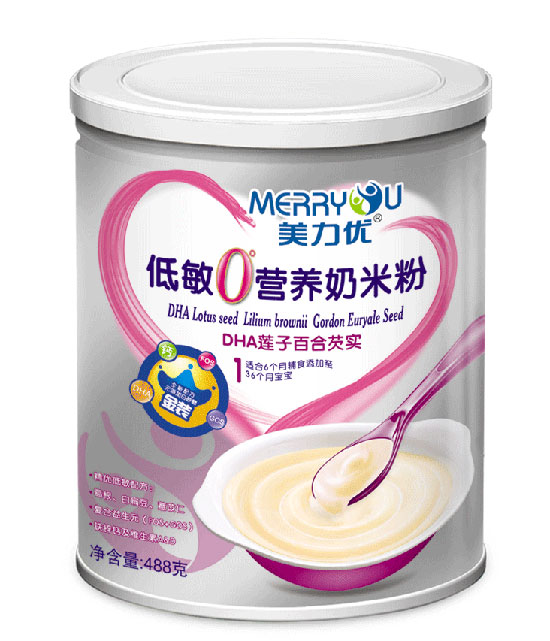 美力優(yōu)DHA蓮子百合芡實盒裝低敏0°營養(yǎng)奶米粉1段