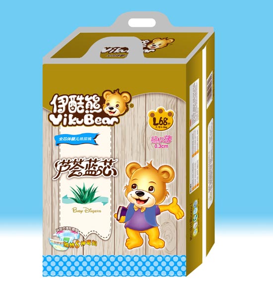 伊酷熊蘆薈藍(lán)芯紙尿褲L