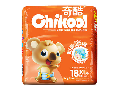 奇酷熊超柔彈棉紙尿褲XL18片