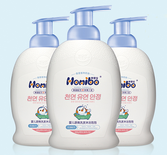 韓嬰寶嬰兒舒爽洗發(fā)沐浴泡泡