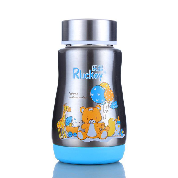 樂起不銹鋼保溫奶瓶 藍(lán)色無柄