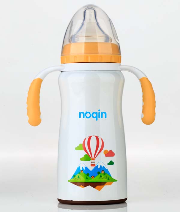 諾親保溫奶瓶 黃色