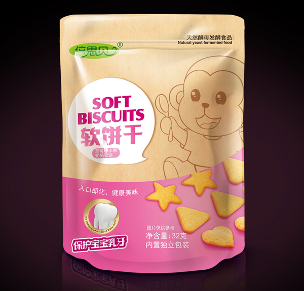 倍思貝草莓味水果奶酪軟餅干32克