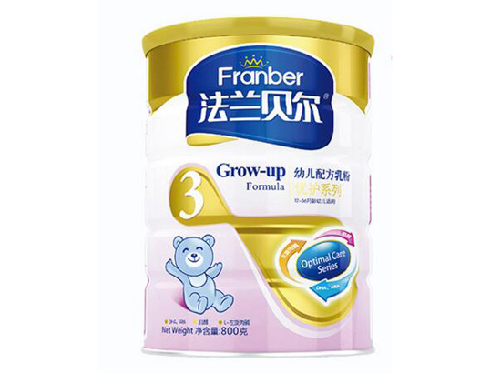 法蘭貝爾優(yōu)護嬰幼兒配方奶粉三段800g聽裝