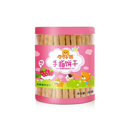 叮叮小熊手指餅干-草莓味