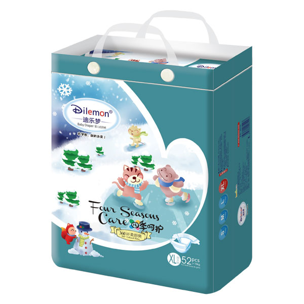 迪樂(lè)夢(mèng)纖柔舒爽嬰兒紙尿褲大包XL52