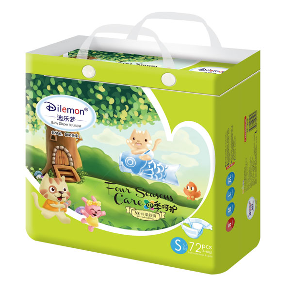 迪樂夢(mèng)纖柔舒爽嬰兒紙尿褲大包S72
