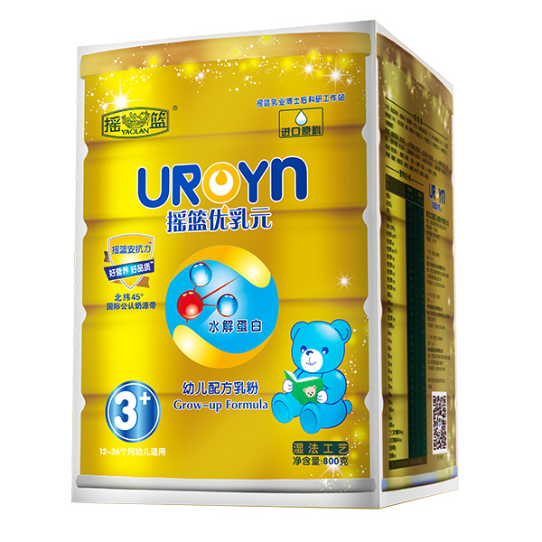 搖籃優(yōu)乳元幼兒配方乳粉3段聽外盒
