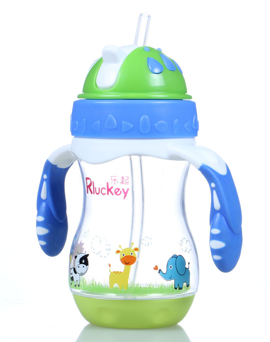 樂(lè)起PP歪嘴帶吸管水壺240ml