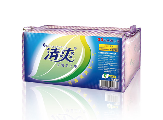清爽水晶系列—30片245mm日用絲薄干網(wǎng)彈性護翼衛(wèi)生巾