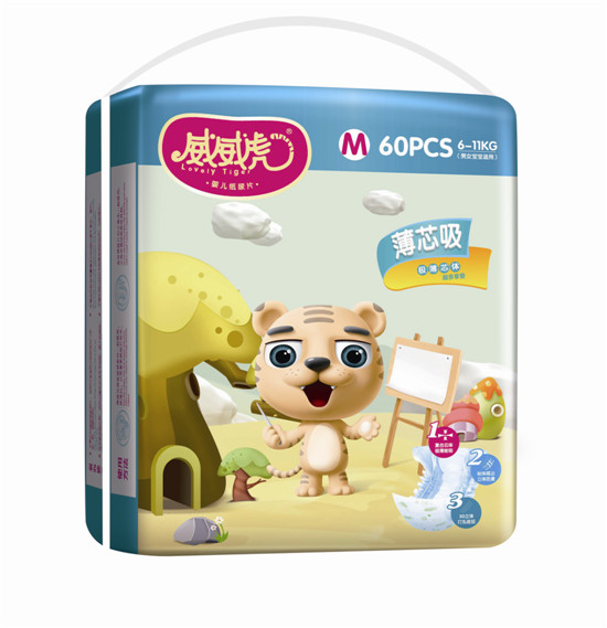 威威虎薄芯吸紙尿片M碼60片