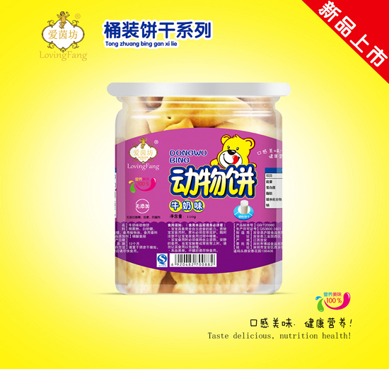 愛(ài)茵坊動(dòng)物餅牛奶味