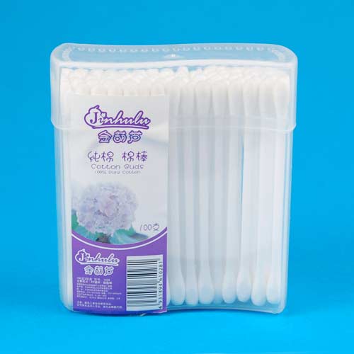 金葫蘆塑料棒棉簽100支S形